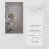  eenvoudige rustieke zonnebloem Visitekaartjes (Voorkant / Achterkant)