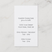  eenvoudige rustieke zonnebloem Visitekaartjes (Achterkant)