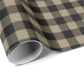 Eenvoudige rustieke zwarte beige buffel gespeelde cadeaupapier (Rol Hoek)