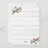 Eenvoudige Rustige 3-FOTO-kerstgroet Feestdagenkaart (Achterkant)