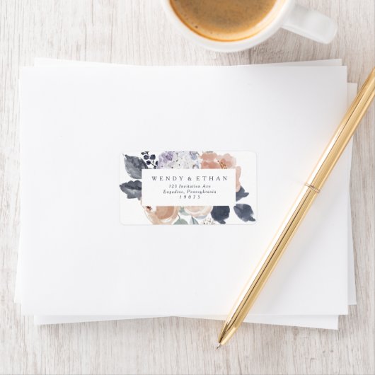 Eenvoudige Rustige Adresetiketten voor het huwelij Etiket (Insitu)