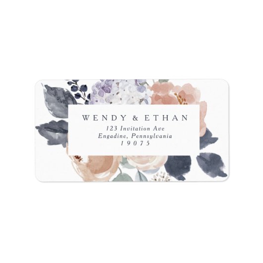 Eenvoudige Rustige Adresetiketten voor het huwelij Etiket (Voorkant)