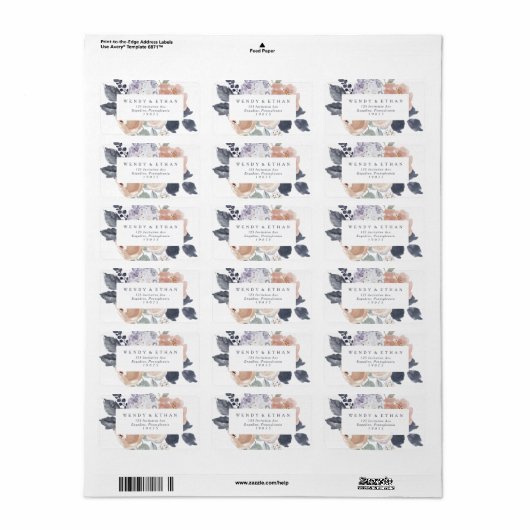 Eenvoudige Rustige Adresetiketten voor het huwelij Etiket (Full Sheet)
