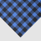 Eenvoudige Rustige Blauwe Buffalo Pset-ontleding Tissuepapier (Detail)