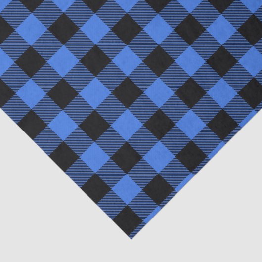 Eenvoudige Rustige Blauwe Buffalo Pset-ontleding Tissuepapier (Detail)