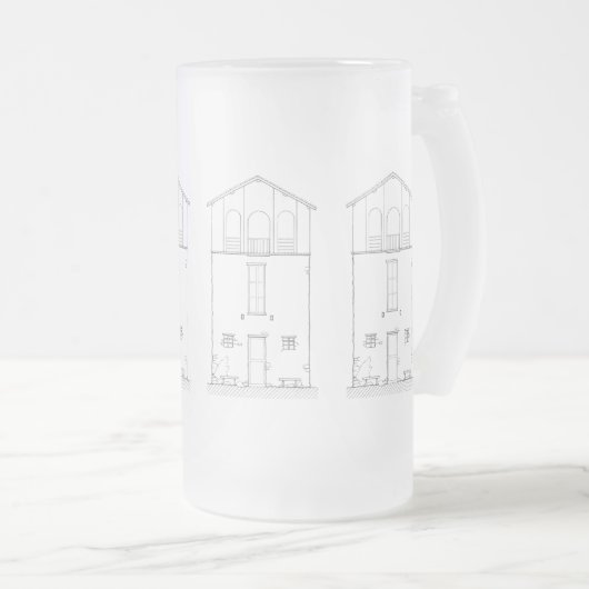 Eenvoudige Rustige House Modern Elegant Home Bar B Matglas Bierpul (Voorkant rechts)