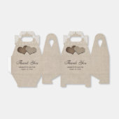 Eenvoudige Rustige Landburlap Bavor Box Bedankdoosjes (Uitgevouwen)