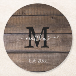 Eenvoudige Rustige Naam van de Manuscript van het Ronde Kartonnen Onderzetter