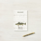 Eenvoudige Rustige Natuur van hout Fisherman Walle Post-it® Notes (Op bureau)