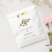 Eenvoudige Rustige Olive Branch Wedding Names Bedankzakje (Gezegeld)