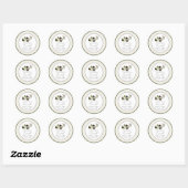 Eenvoudige Rustige Olive Branch Wedding Treat Ronde Sticker (Vel)