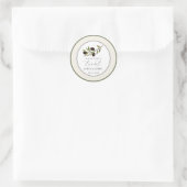 Eenvoudige Rustige Olive Branch Wedding Treat Ronde Sticker (Tas)