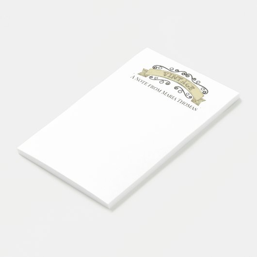 Eenvoudige Rustige Sign Elegant Custom Post-it® Notes (Schuin)