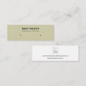 EENVOUDIGE RUSTISCHE KRAFT CHIC STUD EARRING DISPL MINI VISITEKAARTJE (Voorkant / Achterkant)