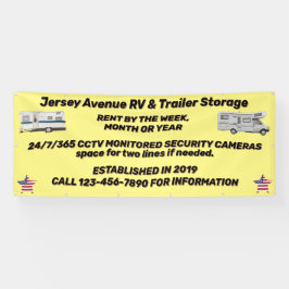 Eenvoudige RV- en traileropslag aanpassen Spandoek