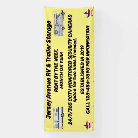 Eenvoudige RV- en traileropslag aanpassen Spandoek (Verticaal)