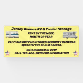 Eenvoudige RV- en traileropslag aanpassen Spandoek