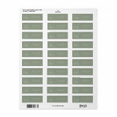 Eenvoudige Saga Green Custom Promotion Business Lo Etiket (Full Sheet)