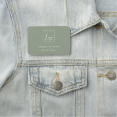 Eenvoudige Saga Green Custom Promotion Business Lo Naamplaatje (In situ)