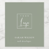 Eenvoudige Saga Green Custom Promotion Business Lo Wijn Etiket (Enkel label)