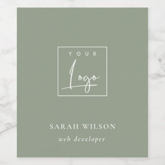 Eenvoudige Saga Green Custom Promotion Business Lo Wijn Etiket (Enkel label)