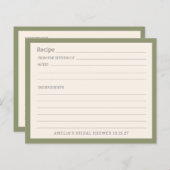 Eenvoudige Sage Green Border gepersonaliseerde rec (Voorkant / Achterkant)