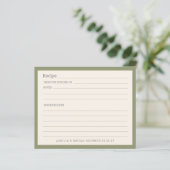 Eenvoudige Sage Green Border gepersonaliseerde rec (Staand voorkant)