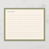 Eenvoudige Sage Green Border gepersonaliseerde rec (Achterkant)