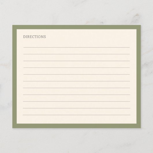 Eenvoudige Sage Green Border gepersonaliseerde rec (Achterkant)