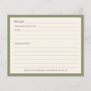 Eenvoudige Sage Green Border gepersonaliseerde rec