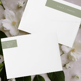 Eenvoudige Sage Green en White Modern Calligraphy