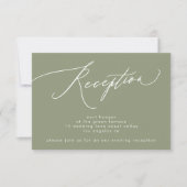 Eenvoudige Sage Green en White Modern Calligraphy Kaart (Voorkant)