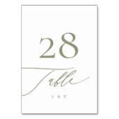 Eenvoudige Sage Green en White Modern Calligraphy Kaart (Achterkant)