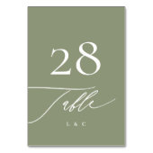 Eenvoudige Sage Green en White Modern Calligraphy Kaart (Achterkant)