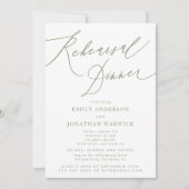 Eenvoudige Sage Green en White Modern Calligraphy Kaart (Voorkant)