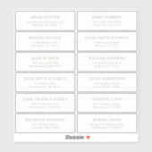 Eenvoudige Sage Green gast adresetiketten sticker (Vel)