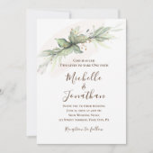 Eenvoudige Sage Green Gold Floral Christelijk brui Kaart (Voorkant)