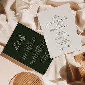 Eenvoudige Sage Green Typography Script Wedding Kaart