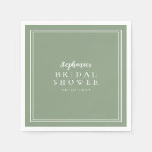 Eenvoudige Sage Green Vrijgezellenfeest Custom Mod Servet (Voorkant)