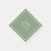 Eenvoudige Sage Green Vrijgezellenfeest Custom Mod Servet (Hoek)