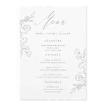 Eenvoudige Sage Groen Groen Boho Bloemen Bruiloft