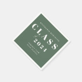 Eenvoudige Sage Groene Afstudeerfeest Servet (Hoek)