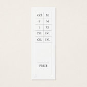 Eenvoudige Sage Groene Amerikaanse Kleding Maattab Mini Visitekaartjes (Achterkant)