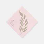 Eenvoudige Sage Groene bladeren Namen Datum Bruilo Servet (Hoek)