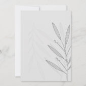 Eenvoudige Sage Groene en Witte Bloemen Kaart (Achterkant)