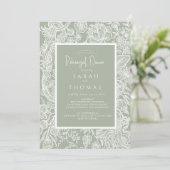 Eenvoudige Sage Groene lijn Kunst Wildflower Kaart (Staand voorkant)