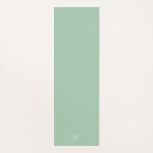 Eenvoudige Sage Groene Pastel Minimalistische Oefe Yogamat (Voorkant)