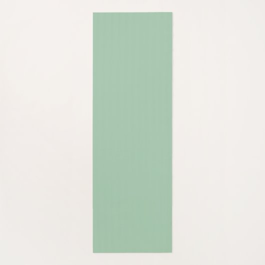 Eenvoudige Sage Groene Pastel Minimalistische Oefe Yogamat (Achterkant)