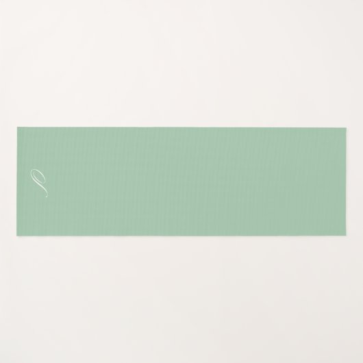Eenvoudige Sage Groene Pastel Minimalistische Oefe Yogamat (Voorkant (horizontaal))