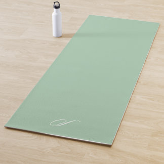Eenvoudige Sage Groene Pastel Minimalistische Oefe Yogamat
